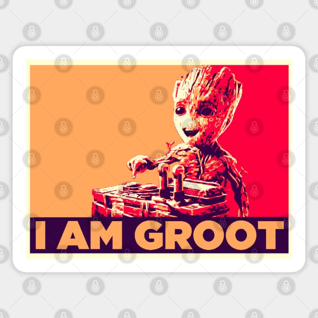 I am Groove! Sticker by HellraiserDesigns